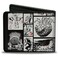 Buckle-Down Wizards of the Coast Wallet Bifold Dungeons and Dragons Monster Illustration Blocks Black White Vegan Leather