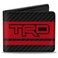 Buckle-Down BuckleDown Toyota Wallet Bifold Toyota TRD Logos Stripe Black Red Black White Vegan Leather
