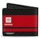 Buckle-Down BuckleDown Toyota Wallet Bifold Toyota TRD Logos Stripe Black Red Black White Vegan Leather