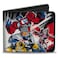 Buckle-Down BuckleDown Hasbro Wallet Bifold Transformers Decepticon and Autobots Battle BlackWhite Vegan Leather
