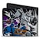Buckle-Down BuckleDown Hasbro Wallet Bifold Transformers Decepticon and Autobots Battle BlackWhite Vegan Leather