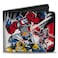 Buckle-Down BuckleDown Hasbro Wallet Bifold Transformers Decepticon and Autobots Battle BlackWhite Vegan Leather