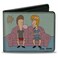 Buckle-Down BuckleDown MTV Wallet Bifold Beavis and Butt Head Living Room Bubble Gum Scene and Logo Vegan Leather