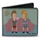 Buckle-Down BuckleDown MTV Wallet Bifold Beavis and Butt Head Living Room Bubble Gum Scene and Logo Vegan Leather