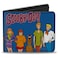 Buckle-Down BuckleDown Scooby Doo Wallet Bifold ScoobyDoo Mystery Machine and Character Group Pose Blue Vegan Leather