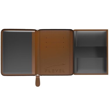 Flevel V2 Real Leather Pilot document holder Pilot wallet RFIDBlocking Travel Wallet Stylish Travel Companion for Aviation Professionals AirTag Brown