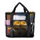 Yunaeduo Extra Large Mesh Beach Bag Lightweight Foldable Family Beach Bag with 9 Pockets for Toys Towels Vacation Essentials Black