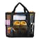 Yunaeduo Extra Large Mesh Beach Bag Lightweight Foldable Family Beach Bag with 9 Pockets for Toys Towels Vacation Essentials Black