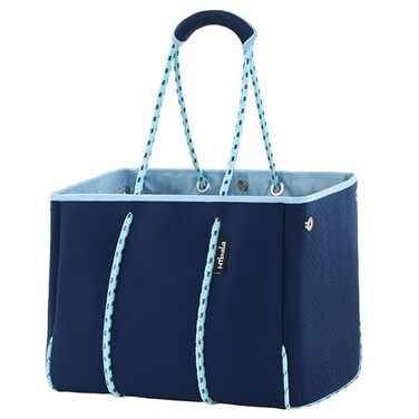 Hibala Neoprene Multipurpose Beach BagGymTravelPool BagTote For WomenMen Blue
