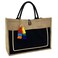 Hibala Woven Large Beach Bag Straw Beach Tote Handmade Weaving Shoulder Tassel Bag Handbag Black
