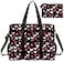 IBFUN Utility Tote Bag with 24 Exterior Interior Pockets Zip Top Teacher Tote Bag for TeacherWork WomenLarge