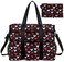 IBFUN Utility Tote Bag with 24 Exterior Interior Pockets Zip Top Teacher Tote Bag for TeacherWork WomenLarge