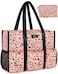 IBFUN Utility Tote Bag with 14 Exterior Interior Pockets Zip Top Teacher Tote Bag for TeacherWork WomenMedium