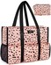 IBFUN Utility Tote Bag with 14 Exterior Interior Pockets Zip Top Teacher Tote Bag for TeacherWork WomenMedium