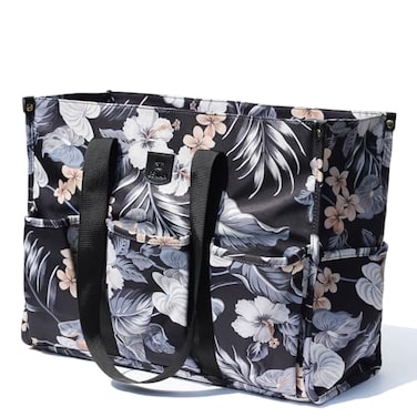 ESVAN Utility Tote Bag with Zip Top Waterproof Teacher Tote Bag for Teacher Work Women Beach C