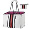 QOGiR Neoprene Multipurpose Beach Bag Tote with Inner Zipper Pocket WhiteXLarge