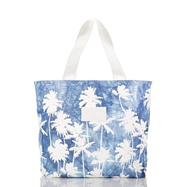 ALOHA Collection Day Tripper Tote Bag Indigo Coco Palms