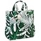 VASCHY Beach Tote Bag for Women Lightweight Water Resistant Foldable Large Pool Tote Bag w Zipper for Vocation Cute Leaves