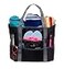 Dejaroo Sand Free Mesh Bag Strong Lightweight Tote For Beach Vacation Essentials Tons of Storage with 8 Pockets Foldable 17x9x15 inches Black with Grey Straps