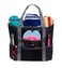 Dejaroo Sand Free Mesh Bag Strong Lightweight Tote For Beach Vacation Essentials Tons of Storage with 8 Pockets Foldable 17x9x15 inches Black with Grey Straps