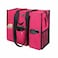 TOPDesign Utility Water Resistant Tote Bag with 13 Exterior Interior Pockets Top Zipper Closure Thick Bottom Support for Working Women Teachers Nurses Accountants Light Red