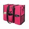TOPDesign Utility Water Resistant Tote Bag with 13 Exterior Interior Pockets Top Zipper Closure Thick Bottom Support for Working Women Teachers Nurses Accountants Light Red