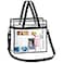 NATURAL STYLE Clear Tote Bag Stadium Security Approved See Through Clear Handbag Purse Bag for Work Beach Stadium Makeup Cosmetics