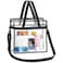 NATURAL STYLE Clear Tote Bag Stadium Security Approved See Through Clear Handbag Purse Bag for Work Beach Stadium Makeup Cosmetics