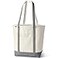 Lands' End Lands End Natural Open Top Canvas Tote Naturalsilver Graphite Medium Regular Handle