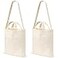 Lily queen Natural Canvas Tote Bag for Crafting Reusable Grocery Shoulder Bags 2pcs