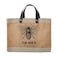 Santa Barbara Design Studio Mini Jute Tote Natural Burlap Hand Bag with Waterproof lining and Leather Handles 125 x 95 Bees Knees