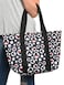 Disney Tote Mickey Minnie Mouse Icon Polka Dot Print Travel Bag Black