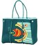QOGiR Neoprene Multipurpose Beach Bag Tote with Inner Zipper Pocket Fish XLarge
