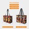 TOPDesign Utility Water Resistant Tote Bag with 13 Exterior Interior Pockets Top Zipper Closure Thick Bottom Support for Working Women Teachers Nurses Accountants Tulip