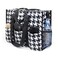 TOPDesign Utility Water Resistant Tote Bag with 13 Exterior Interior Pockets Top Zipper Closure Thick Bottom Support for Working Women Teachers Nurses Accountants Houndstooth