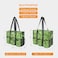 TOPDesign Utility Water Resistant Tote Bag with 13 Exterior Interior Pockets Top Zipper Closure Thick Bottom Support for Working Women Teachers Nurses Accountants Green Leaf