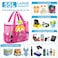 KPX Mesh Beach Bag Tote Bag for Women Large Foldable Mesh Swimming Bag with Pockets Sandproof WaterproofRose PinkPVC Pocket