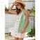 Sightor Crochet Tote Bag Mesh Beach Bag Knit Summer Hobo Bag Vacation Boho Tote Bag for Women Green