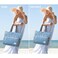 G4Free Beach Bag Waterproof Sandproof Beach Tote Bag Large Capacity Foldable for Women Navy Stripe