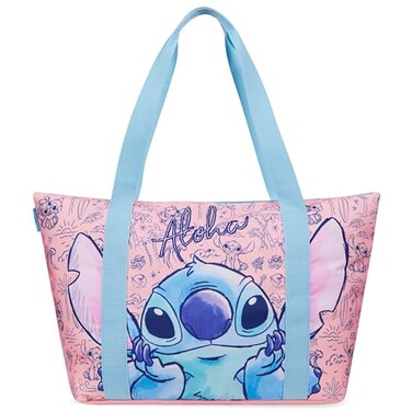 Disney Stitch Womens Tote Bag Large Zipped Shoulder Bag for Shopping Work Stitch Gifts
