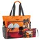 G4Free Beach Bag Large Beach Tote Bag Waterproof Sandproof with Zipper Foldable Tote for WomenSunset Print