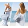 G4Free Beach Bag Waterproof Sandproof Beach Tote Bag Large Capacity Foldable for WomenWavy