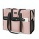 TOPDesign Utility Water Resistant Tote Bag with 13 Exterior Interior Pockets Top Zipper Closure Thick Bottom Support for Working Women Teachers Nurses Accountants Pink