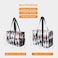 TOPDesign Utility Water Resistant Tote Bag with 13 Exterior Interior Pockets Top Zipper Closure Thick Bottom Support for Working Women Teachers Nurses Accountants Diamond Grid