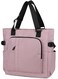 Tiny Chou Tote Bag Waterproof Nylon Shoulder Bags Laptop Work Bag Multi Pockets Teacher Purses and Handbags for Women Men Light Pink