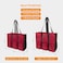 TOPDesign Utility Water Resistant Tote Bag with 13 Exterior Interior Pockets Top Zipper Closure Thick Bottom Support for Working Women Teachers Nurses Accountants Red