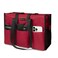TOPDesign Utility Water Resistant Tote Bag with 13 Exterior Interior Pockets Top Zipper Closure Thick Bottom Support for Working Women Teachers Nurses Accountants Red