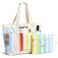 G4Free Beach BagWaterproof Beach Tote Pool Bags for WomenLarge Capacity Foldable for Weekender Travel Rainbow stripe