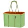 QOGiR Neoprene Multipurpose Beach Bag Tote with Inner Zipper Pocket Green and OrangeLarge