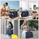 Codcey Large Utility Tote Bag with Reinforced Bottom Waterproof Multi Pockets Beach Shoulder Bag for Travel Work SchoolBlue